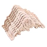 Growment 10PCS Floral Holz geschnitzt Decal Corner Applique verzieren Rahmen Holzfiguren Kabinett dekorative Handwerk