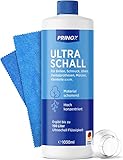 PRINOX®️ 1030ml Ultraschallreiniger Konzentrat inkl. Mikrofasertuch | EXTREM ERGIEBIG | Bis zu 150L je Flasche | Für Brille, Schmuck, Gebiss, Kleinteile | Ultraschallgeräte Ultraschallbad Made in DE