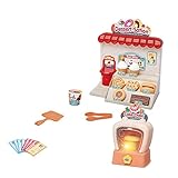 Hellery 29pcs Realistische Brotbackautomat Pizzaregal Gutscheine Eisbecher Kleiner Koch Backen Spielzeug Sp
