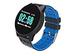 TimeTech SmartWatch (Blau) Fitnestracker Sport Armbanduhr Smart Watch mit Facebook, Twitter Whatsapp,Skype-Benachrichtigung,kompatible IOS, Android für Damen, Herren in DREI Farben w