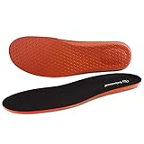 Knixmax PU Komfort Einlegesohlen - Weich Gel Schuheinlagen für Beruf Sport und Freizeit - für Arbeitsschuhe Sneaker Wanderschuhe Schwarz-Rot 36 EU