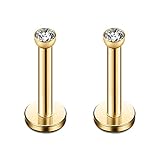Briana Williams Lippenpiercing Chirurgenstahl Zirkonia Monroe Labret Stud Ohr Tragus Helix Piercing Set 1,2