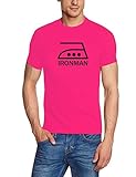 Coole-Fun-T-Shirts IRONMAN T-SHIRT - rosa-schwarz Gr.2XL
