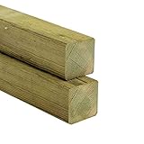 Gartenwelt Riegelsberger Pfosten Kantholz Kiefer imprägniert 70x70 mm Länge 50 cm Konstruktionsholz 4-seitig glatt gehob