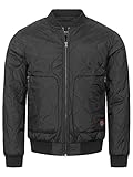 Indicode Herren Hickman Jacke mit Stehkragen & Reißverschluss | Regular Fit Herrenjacke Winterjacke Männerjacke Markenjacke Bomberjacke Steppjacke Freizeitjacke für Männer Black S