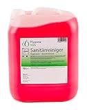 Hygiene Vos Sanitärreiniger 10 Liter. Entfernt Kalk von Armaturen, Fliesen, Duschabtrennungen sowie Urinstein und Wasserstein. Geeignet für Hochdruckreinig