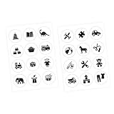 nikima Schönes für Kinder Möbelaufkleber Ordnungssticker für Spielzeug SCHWARZ/Weiss - Möbelfolie Kinderzimmer, Ordnung Lernen, Aufbewahrung, Ordnungssy