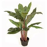 Evergreener Künstliche Keulenlilie, große Kunstpflanze im Topf, Deko Pflanze Cordyline fruticosa für Innen, Kunstpflanze groß, Deko für Wohnzimmer, Bad, Schlafzimmer, Balkon, 85 cm hoch, dunkelgrü