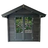 HORI® Gartenhaus Gerätehaus aus WPC grau 29 mm I 253 x 253 cm (B x H), T