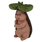 UPKOCH Vogeltränke Vogel Futterspender Gartenfiguren: Vogelbad Harz Igel Figur Wildvogel Futterschale Obstschale Kolibri Futterstation Garten Wassertränke Dekofigur für Balkon Terrassen Deko Tränk