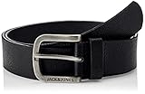 JACK & JONES Herren JACHARRY Belt NOOS Gürtel, Schwarz (Black Detail, 90