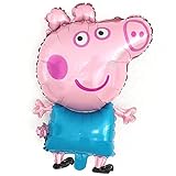 Peppa Wutz / Pig George Schorsch Geburtstags Folienballon Happy Birthday Kindergeburtstag Geburtstag Peppa Pepa Pig Schwein Folien Ballon Kinder Party Deko Dekoration Rosa (George Figur)