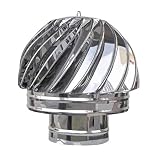 Kaminaufsatz Drehend Edelstahl Schornsteinaufsatz Regenhut Schornsteinhaube Schornsteinabdeckung Kaminhut (120mm)