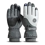 wufawutian Winterhandschuhe Herren Damen Wasserdicht Warm -30℉ Skihandschuhe Anti Rutsch Fahrradhandschuhe mit Touchscreen Winddicht Handschuhe für Wandern Radfahren M
