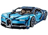 KIVEM Bugatti Supersportwagen Bausteine und Konstruktionsspielzeug, Erwachsene Modellauto Montage, Sportwagenmodell im Maßstab 1:8 (3588PCS), Kompatibel mit Lego Static,56 * 16 * 26cm B