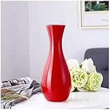 Vase Dekoration Arbeitsplatte Blume Keramik Hydroponic Blume Anordnung Wohnzimmer TV Kabinett Home Dekoration JXLBB (Color : Red)