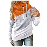 pullover damen winter, Damen Sweatjacke Kapuzenpullover Herbst Winter Jacke Parka Mantel Winterjacke Warm Gefüttert Reißverschluss Sweatshirt Langarm Hoodie Lang Jacken Mantel Casual Übergangsjack