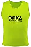 OMKA Leibchen Trainingsleibchen Markierungshemd Kinder Erwachsene Fussball Handball Hocky Rugby Basketball Volleyball Baseball Training, Gelb, Mini (S)