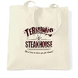 Tim And Ted Zombie Tragetasche Terminus Steakhouse-Restaurant-Logo - (Natural/One Size)