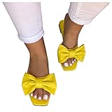 Dasongff Damen Sommer Sandalen Flache Flip Flops mit Bogen Freizeit Leichter Sandals Slides Pantoletten Dusch-& Badeschuhe Badeschlappen Strandsandalen D