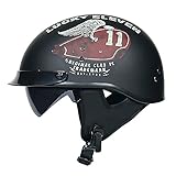 BDTOT Chopper Helm Motorradhelm Retro Halbhelm DOT/ECE Zertifizierung mit Visier Vintage Motorrad Halber Half Helm Halbschale Jethelm Bike Pilot Chopper Helm Rollerhelm für Damen H