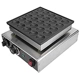 Waffeleisenmaschine, 25-Loch 950W Elektrische Schnellheizung Waffeleisen Muffin Pfannkuchenmaschine Küchengerät für Hausgemachte Belgische Amerikanische Süße Herzhafte Waffeln(EU Plyg)