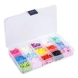 LIHAO T3 Druckknöpfe Nähfrei 150 Set in 15 Farben Buttons für DIY Basteln Scrapbook