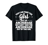 Girl Out Of Anchor AK Alaska Geschenk Funny Home Roots USA T-S