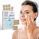 AKTIMED Hyaluron Gittertapes* – Hyaluron Pflaster – Gesichtspatches Gitterform – patentbasierte Crosstapes - Gesicht, Dekolleté Grid Tape – Pads zur vielseitigen Anwendung (36 Stück)