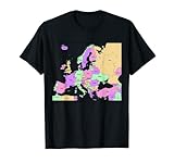 Europäische farbige politische Karte, englische Namen, Illustration T-S