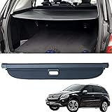 LSQJNDM Auto Versenkbare Kofferraumabdeckung Regal FüR Mercedes-Benz ML W164 ML320 2006-2012 Kofferraum Vorhang Heckbox Partition Sonnenschutz Lagerung Sicherheitsp