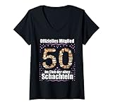 Damen Club der alten Schachteln 50 Geburtstag 50. Ehrentag T-Shirt mit V