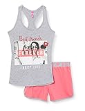 Lina Pink Jungen EF.Crew.PSH Pyjamaset, Grau China/Korallenrot, 12 J