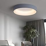 HE-XSHDTT Oberflächenmontierte Moderne runde Downlight-Lampe Kreisförmige Deckenleuchten, LED-Deckenleuchte für Wohnzimmer, Schlafzimmer, Küche, Balkon,Gray Single Color,30w/45