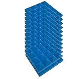 BOMING 12/24 Stück Akustikschaumstoff Schallschutz Schaum 25x25x5cm Matte Noppenschaumstoff Raum Akustik Schaumstoff Schalldichter Schwamm Schallisolierung Flammhemmender S