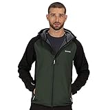 Regatta Arec II Wasser- und Winddichte Softshell-Jacke mit Reißverschlusstaschen, DpForest/Blk, Larg