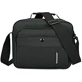 CX&LL Herren-Umhängetasche, Schultertasche, Messenger Bag, Casual, Arbeit, Reise, für Arbeit und Schule, Schw