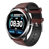 l b s L W3 Smart Watch Herren mit Blutsauerstoff EKG PPG Blutdruck Pulsmesser Herren Fitness Tracker Schrittzähler Wasserdicht Sportuhr für IOS Android(E)(A)