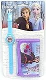 TDL Disney Frozen Geschenkset Uhr + Geldbörse - Offiziell Lizensiert -Watch & W