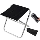 Mini-Klapphocker, Tragbarer Klapphocker Aus Aluminiumlegierung Ultraleichter Tragbarer Zusammenklappbarer Campinghocker Kompatibel Mit Outdoor-Angeln Wandern Rucksackreisen Reisen Kleinen Hock