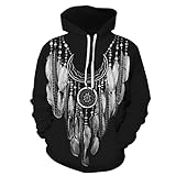 DaDuo Pullover Herren 3D Persönlichkeit Drucken Hoodie Herren Straße Trend Mode Paare Sweatshirt Komfortabel Sanft Kapuzenpullover Herren Mit Kordelzug WYX-06 5XL