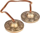 MEINL Sonic Energy Tingsha 8 Glückssymbole (Durchmesser 6,8cm) inkl Baumw