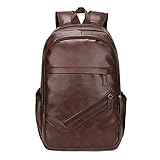 MIMITU Herren Rucksack Mode Herrentasche Herren Rucksack Pu Leateer Reiserucksack Business Schultasche College-Studenten-Laptop-Tasche,b