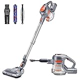 EASINE ILIFE H55 Kabelloser Staubsauger, 4 in 1 Mehrfachnutzung, 1,3 l großer Staubbecher, abnehmbarer Akku, Verlängerungsrohr, leicht mit LED-L