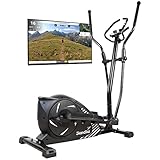 skandika Crosstrainer Eleganse | Design Fitness Hometrainer mit Bluetooth, App-Steuerung (z.B. Kinomap), Tablethalterung, Magnetbremssystem, 12kg Schwungmasse, 32 Stufen | bis 130kg | schw