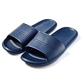 MTYNFDERO Badezimmer Home Hausschuhe Set Logo Sommer Home Home Weiche Bad Sandalen und Hausschuhe (Color : Navy, Size : 41 EU)