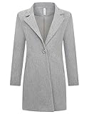 Zarlena Damen Mantel klassischer Female Trenchcoat Made in Italy Grau Melange M