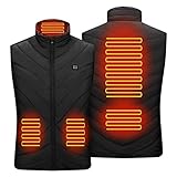 Herren Beheizte Weste Steppweste Winter Outdoor Motorsport Schifahren Tägliches Tragen Beheizte Weste Beheizbare Weste Elektrische Beheizte Jacke Heizweste USb Wärmeweste Beheizb
