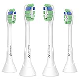 Ersatzbürsten Kompatibel mit Philips Sonicare Optimal Plaque Defence Aufsteckbürsten, HX9024/10 Zahnbürstenköpfe für 2er, 3er GumCare, Optimal White, ProtectiveClean, HealthyWhite, EasyClean - 4 Stück