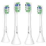 Ersatzbürsten Kompatibel mit Philips Sonicare Optimal Plaque Defence Aufsteckbürsten, HX9024/10 Zahnbürstenköpfe für 2er, 3er GumCare, Optimal White, ProtectiveClean, HealthyWhite, EasyClean - 4 Stück